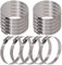Glarks Lot de 15 colliers de serrage réglables en acier inoxydable 304 de 65 à 89 mm pour tuyau d'arrosage et de plomberie, automobile et mécanique (65-89 mm)