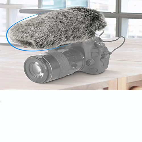 Entatial Microphone Wind Muffler, Wind Muff Microphone Furry Windscreen Windproof Windshield Muff Professional Wind Muff Fit for Rode Videomic Microphone Reduce Wind Noise Qualified Artificial Fur Lo