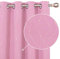 Deconovo Verdunkelungsvorhänge mit Ösen, für Kinderzimmer, 160x132 cm(HöhexBreite), Rosa, 2er Set