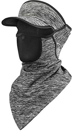 ROCKBROS Winter Halbe Sturmhaube Fahrrad Balaclava mit Krempe Winddicht Warm Halstuch Dreieckschal Mundschutz für Outdoorsports Radfahren Motorradfahren Skifahren