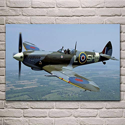 Asmoja 1000 Piece Puzzle for Airplane Spitfire Picture Adult and Children with Exquisite Box, Best Gift in Christmas for Educational Game 50x75cm