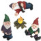 MUAMAX Miniatur-Gartenzwerge, für den Feengarten, Figuren, Feengarten-Zubehör, lustige betrunkene Miniatur-Zwerge, kleines Lagerfeuer
