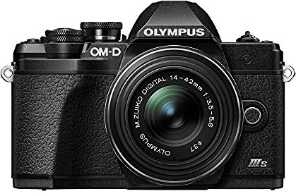 Olympus OM-D E-M10 Mark III S, cámara de 16 megapíxeles, estabilización de Imagen de 5 Ejes, Alta definición LCD, 4K, Wi-Fi, Visor electrónico, Negra, Incl. M.Zuiko Digital ED 14-42mm EZ Negro