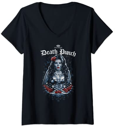 5FDP - Dama De Los Muertas T-Shirt mit V-Ausschnitt