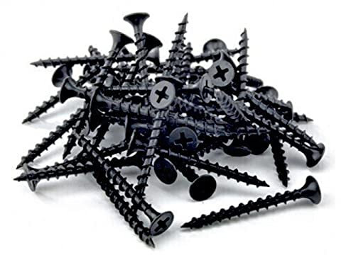 200 x 90mm Screws Black for Wood Plasterboard Drywall Corse Thread Black Phosphate