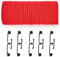 Cuerda de Seguridad elástica roja de 5 mm x 20 m, Correas elásticas, Redes de Carga, artículos Seguros, Proyecto de Bricolaje