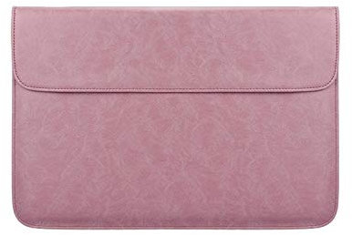 Netbook Bag PU01S PU Leather Horizontal Invisible Magnetic Buckle Laptop Inner Bag for 13.3 inch laptops (Pink) Netbook Bag (Color : Pink)