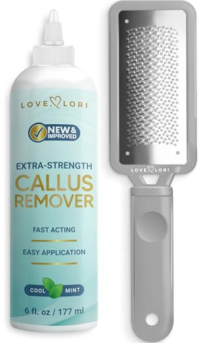Foot Callus Remover Kit - Foot File & Callus Gel Feet Scrubber Dead Skin Scraper Bundle, 6oz