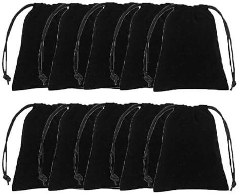 Cordon, Pochettes Sacs de Bonbons de Noce Faveur Sac, Noël, Mariage, Emballage de Bijoux, , Sac D’emballage de Cadeau de Velours, 10pcs, 7 × 9cm