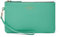 DORIS&JACKY Clutch aus Ziegenleder, mit Handgelenk, niedlich, klein, mit Riemen, Grün , Middle, Ziegenleder grün