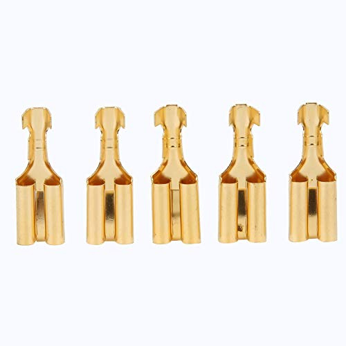 8mm Female Spade Terminal Spade Connector 100pcs Spade Connectors Square Brass Push in Pull Terminal 7.8mm