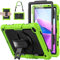 SEYMAC Custodia Antiurto per Lenovo Tab M10 Plus 3rd Gen 10,6 Pollici 2022 (TB-125F/128F) Con Pellicola Protettiva, Tracolla, Portapenne - Verde