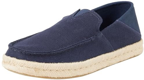 TOMS Alonso Loafer Rope, Mocasín Plano Hombre, Navy Heritage Canvas Suede, 45 EU