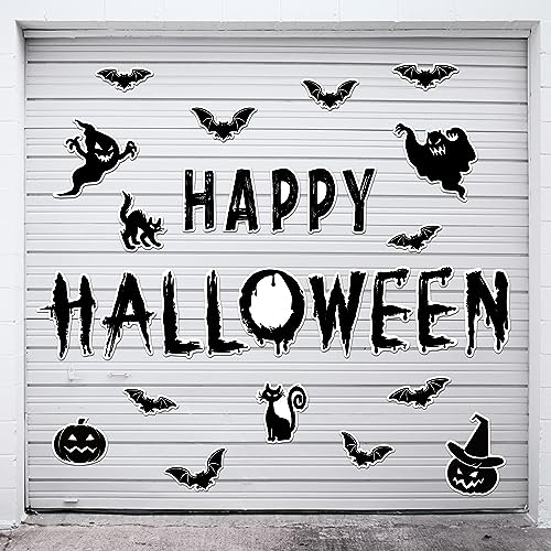 30pcs Aimants de Porte de Garage Halloween, Chauves-Souris Magnétiques, Décorations de Porte de Garage Halloween, Décorations Magnétiques d'halloween pour Réfrigérateur, Voiture, Porte en Métal