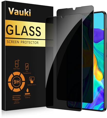 Vauki Sichtschutz Schutzfolie für Huawei P30 Schutzglas 2 Stück,9H Härte Privacy Displayschutzfolie,Privatsphäre Anti-Spy Bläschenfrei Kratzfest Blickschutzfolie für Huawei P30