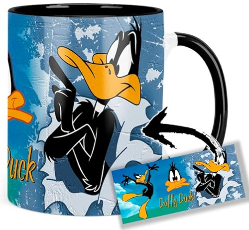 Daffy Duck B Tasse Innen & Henkel Schwarz Keramikbecher Mug