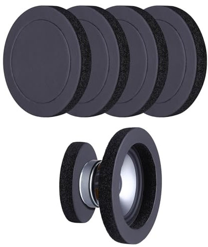 BESOTDN 6.5”Foam Speaker Enhancer, 4PCS Self Adhesive Car Door Speaker Foam Rings, 6” to 6.5” Car Door Speaker Fast Rings, Universal High Rebound Sponge Bass Blocker Kit for Stereo Audio Speaker