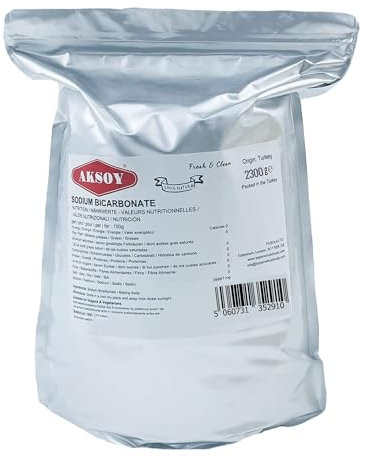 Aksoy Baking Soda 2.3KG | Pure Sodium Bicarbonate Powder with Highest Purity, Food Grade, Multi-Purpose Use for Cooking, Baking, Cleaning, Odor Removal, and More...