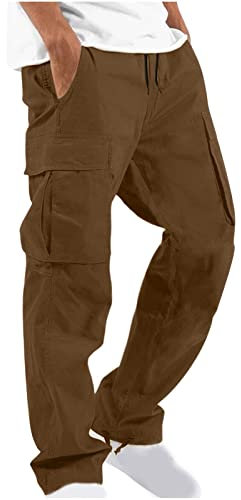 Sporthose Herren Lang Weites Bein Arbeitshose Stretch MäNner Baumwolle Freizeithosen FüR Herren Lang Cargo Wasserdichte Outdoor Hosen FüR Herren Hosen Herren Regular Fit Cargohose Herren Outdoor