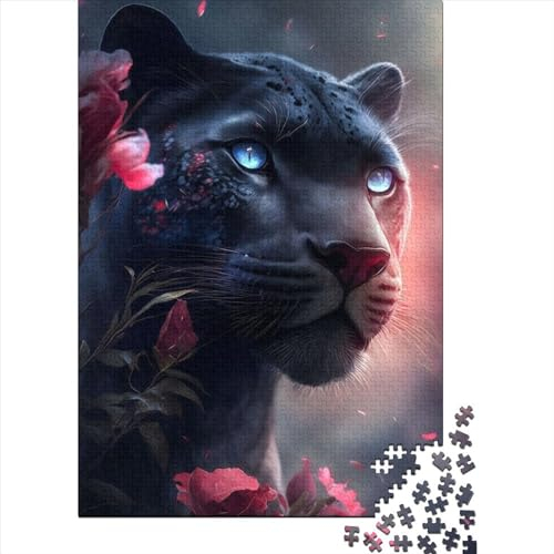 WXMMoney The Pink Black Panther Puzzle 300 Teile Für Erwachsene Und Kinder Ab 14 Jahrenfür Stressabbauer Puzzlespiel Erwachsenen Puzzlespiel Puzzel 300pcs (40x28cm)