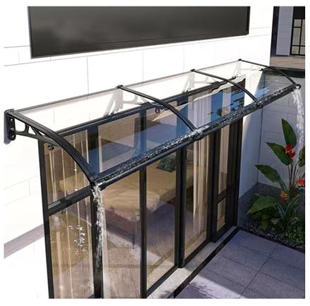 Tenda da sole per porta, finestra, ingresso, tenda da sole esterna, gazebo a parete, pergolato per spazio libero, terrazza esterna, gazebo con tetto inclinato, per veranda, ponte, cortile, racchette