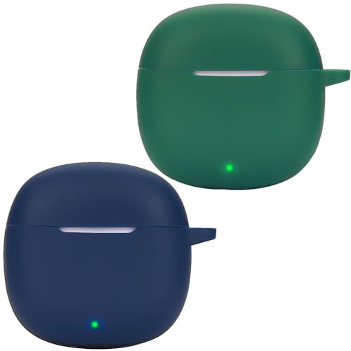 Akancy Compatible with Honor Earbuds X6 Headphones, [Supports Wireless Charging] [Shockproof Protective Case] Silicone Headphone Protective Case (Blue Green)