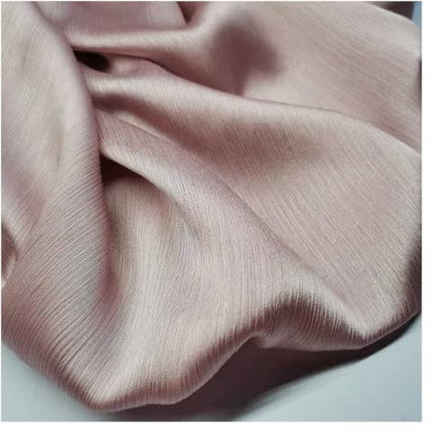 HWJFDC Tessuto di raso lucido crepe chiffon raso vestito camicia pantaloni goccia materiale tinta unita sciarpa tessuto morbido (19 viola malva)