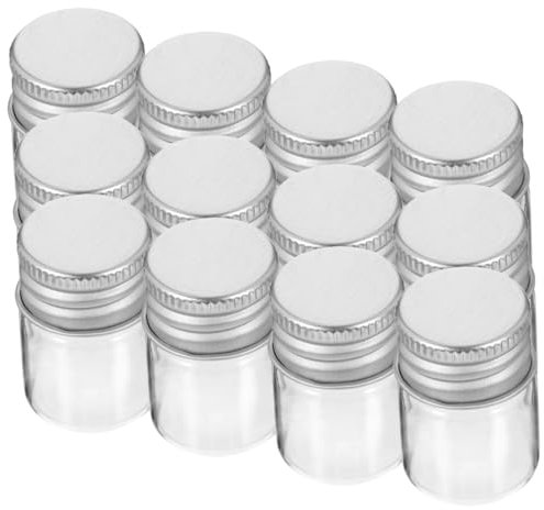 OFFSCH 12 Stück Vorratsflaschen Aus Glas Mit Aluminiumstopfen – Deckel Für Einmachgläser