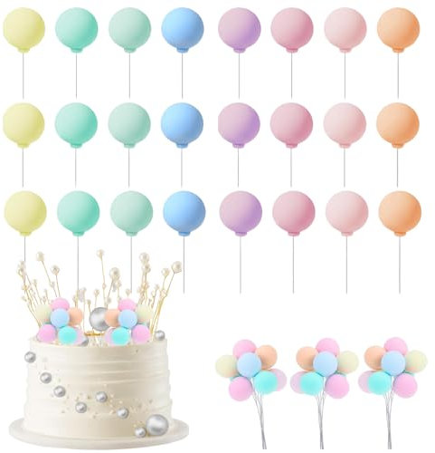 32 PCS Cake Balls Decoration Birthday Cake Decorations Cupcake Decorations for Anniversary Supplies, Birthday Party, Wedding