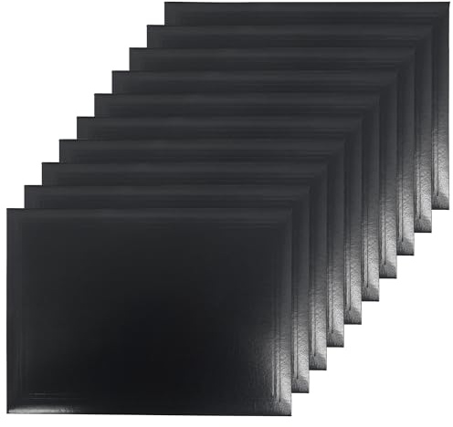 GraduationMall Diploma Cover Certificate Holder Graduation Covers for A4 Paper Classic Smooth Black 10pcs