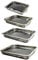 Buckingham Stainless Steel Roasting & Baking Pan Tray Set with Handles Heavy Duty Sturdy Removable Grill Set of 4 Compatible with All Hob Types Except Induction
