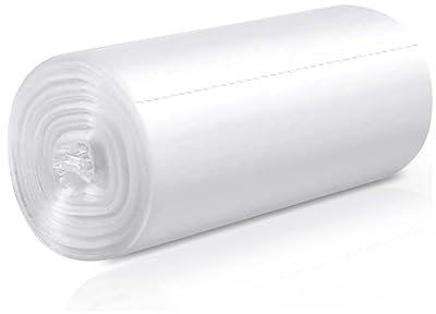 Homewise 70L 40 Large Clear Recycling Bags | Transparent Recycling Bin Bags, & Refuse Sacks | 120 Gauge Heavy Duty Bin Liners | Large Waste Bags Made from 100% Recycled Material