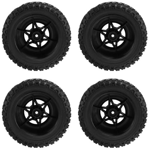 Booso RC-Felgen und -Reifen, 4 Stück, RC-Short-Course-Truck-Reifen im Maßstab 1/10 für 2WD Slash Arrma Senton-Reifen