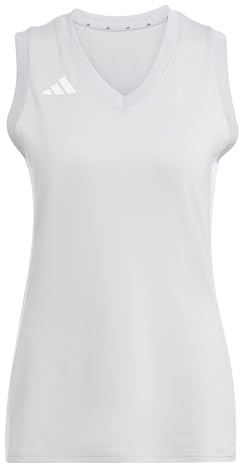 adidas Women's Volleyball Quickset Sleeveless Jersey, Team Light Grey, M Tall