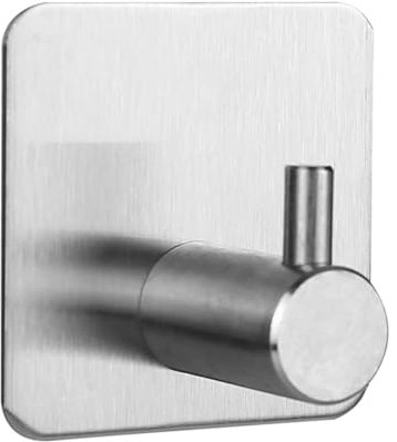 DmDoyy Ganchos Adhesivos Para Pared 6 Unidades, Toalleros De Baño Sin Taladro Acero Inoxidable, Colgadores Extrafuertes Impermeables Para Cocina Y Baño Con Adhesivo Duradero, Plateado