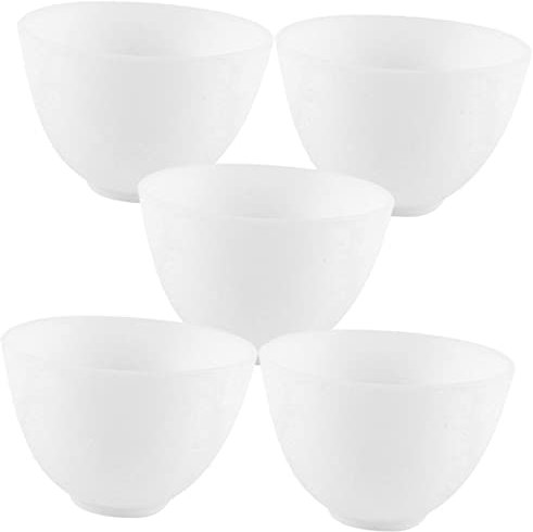 OUNONA 5 Pièces Bol à Mélanger Silicone pour Facial Lot de Coupelles Diy Beauté Silicone Outils Pratiques et Durables