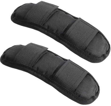 SSKHE 2 x schwarze Universal-Schultergurt-Pads, extra dickes Schultergurt-Pad, abnehmbares Ersatzpolster zur Reduzierung der Belastung der Muskeln.