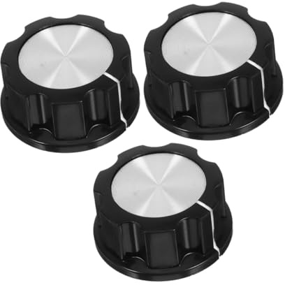 Alipis 3pcs Air Fryer and Pressure Cooker Replacement Knobs Black Plastic Mechanical Switch Timer Control Knobs Easy to Install Compatibility for Electric Griddles Ovens and Stoves