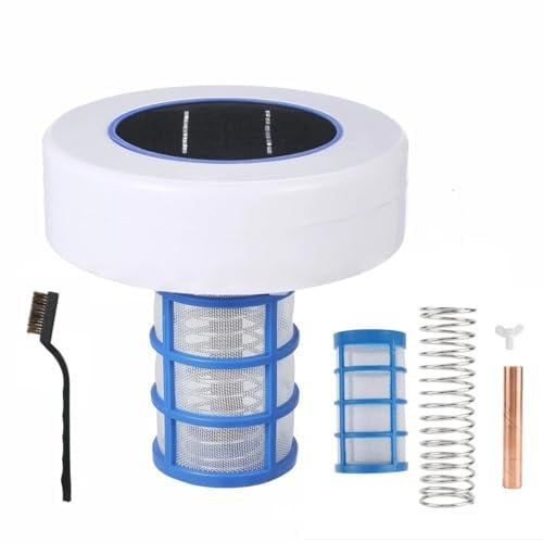 Nuiorfty Ioniseur de Piscine Solaire Mini Accessoires de Piscine avec ionisation en cuivre et en Argent Comprend Un Ensemble d'anodes supplémentaires