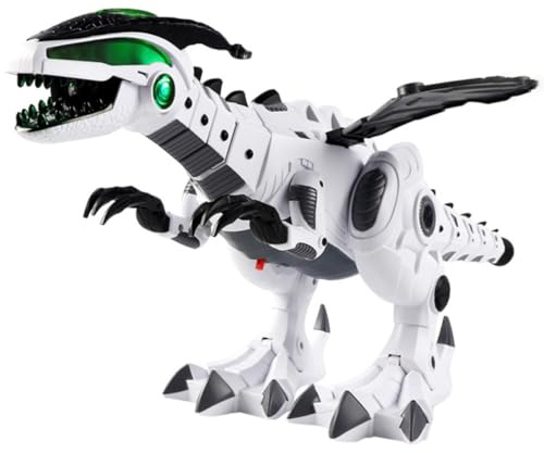 HOMOCONO Weißer Elektrischer Dinosaurier als Dekorative Tischfigur