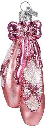 Old World Christmas Ballet Toe Dancing Shoes Glass Blown Ornaments, 1
