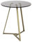 HAKU Möbel Beistelltisch Gold, grau, Metall, Sicherheitsglas 8 mm - Maße: H 50 cm x Ø 45 cm, Style: Art Deco