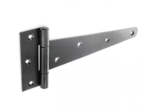 Securit Tee Hinges Heavy Black (Pair) - 300mm (12'')