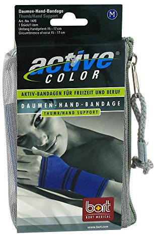 Bort ActiveColor Daumen Hand Band.M blau 1 St