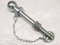 50MM Tow Ball Pin Long Shank 32MM Thread & Chain (1 1/4 3 Ton Tractor ATV Quad Trailer Hitch)