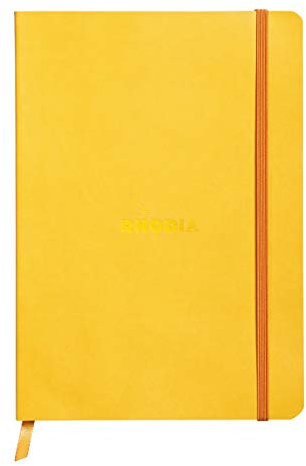 Rhodia 117416C Notizheft (mit weichem Umschlag, liniert, 80 Blatt, DIN A5, 14,8 x 21 cm) 1 Stück dottergelb