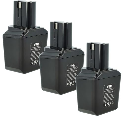 vhbw 3 x NiMH Batterie 2100mAh (12V) pour Outillage Bosch GBM-Serie 1. génération avec baterrie Knolle 12Volt comme 2 607 335 180, 2 607 335 021