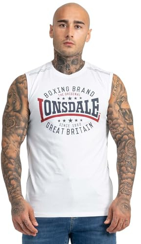 Lonsdale Men's St.Agnes Slim Fit Tank Top White