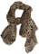 Use7 Langer Schal aus Chiffon, mit Leopardenmuster und Tierhaut, mehrfarbig, 42