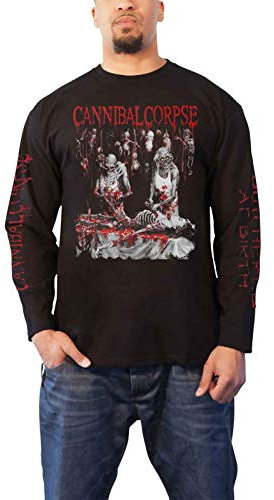 Cannibal Corpse T Shirt Butchered at Birth 2019 Officiel Homme Noir Long Sleeve Size XL